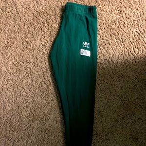 Green adidas leggings
